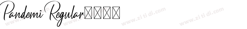 Pandemi Regular字体转换